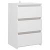 vidaXL Mesa de cabeceira 40x35x62,5 cm derivados de madeira branco