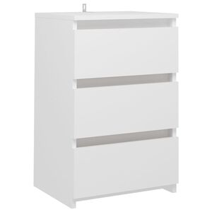 vidaXL Mesa de cabeceira 40x35x62,5 cm derivados de madeira branco