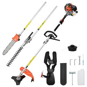 vidaXL Cortador de escova 4 em 1 Fun&ccedil;&atilde;o Laranja 52 cc 1,45 kW
