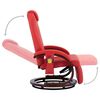 vidaXL Cadeira massagens reclin&aacute;vel TV couro artificial vermelho