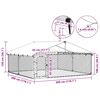 vidaXL Canil de exterior com telhado 300x300x150 cm