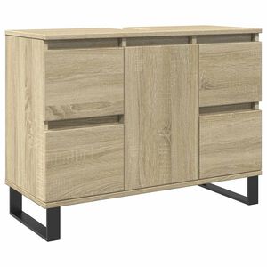 vidaXL Arm&aacute;rio p/ casa banho 80x33x60cm deriv. madeira carvalho sonoma