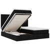 63 / 5,000vidaXL Estrutura de cama otomana com colch&otilde;es tecido preto