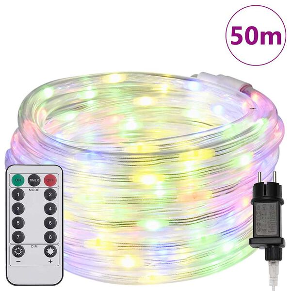 vidaXL Luz de Corda com 1200 LEDs Multicolor 50 m PVC