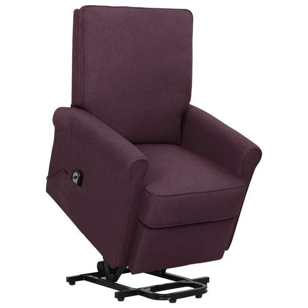 vidaXL Poltrona elevat&oacute;ria tecido roxo