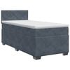 vidaXL Cama box spring com colch&atilde;o Cinzento-Escuro 80 x 200 cm Veludo