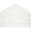 vidaXL Gazebo com telhado 15,61x4,08x3,22 m polietileno branco