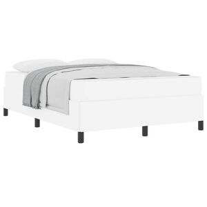 vidaXL Estrutura da Cama com colch&atilde;o Branco 160 x 200 cm tecido