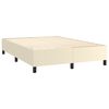 vidaXL Cama box spring c/ colch&atilde;o/LED 140x200cm couro artificial creme