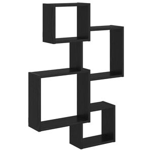 vidaXL Prateleiras de Cubo de Parede Montagem na parede Carvalho Preto