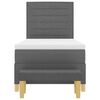 vidaXL Cama Box com colch&atilde;o Cinzento escuro 80 x 200 cm tecido