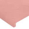 vidaXL Cabeceira de cama c/ abas veludo 93x16x118/128 cm rosa