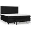 vidaXL Cama com molas/colch&atilde;o 160x200 cm tecido preto