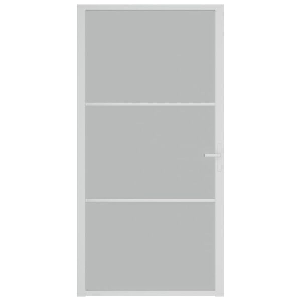 vidaXL Porta de interior 102,5x201,5 cm vidro fosco e alumínio branco