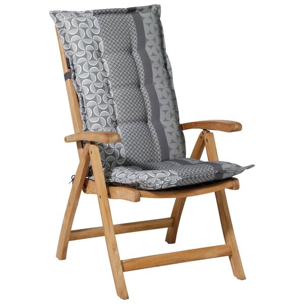 Madison Almofad&atilde;o para cadeira de encosto alto Pasa 123x50 cm cinzento