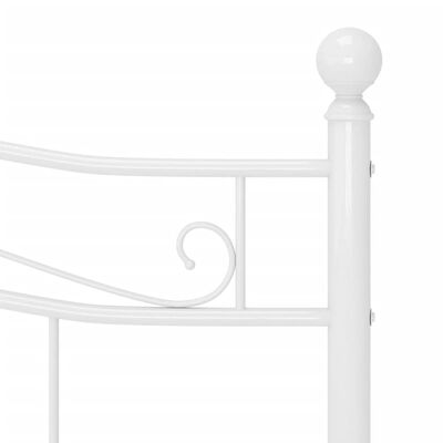 vidaXL Estrutura de cama 140x200 cm metal branco