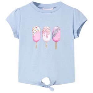 vidaXL T-shirt de crian&ccedil;a azul 128
