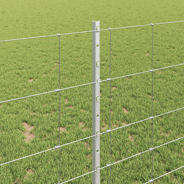 vidaXL Cerca com Poste Prateado 1 x 25 m Aço