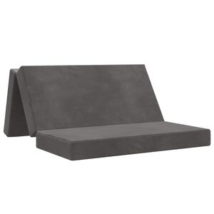 vidaXL Sof&aacute; Cama Dobr&aacute;vel 140 x 67 x 45 cm Cinzento-Escuro