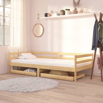 vidaXL Gavetas para sofá-cama 2 pcs madeira de pinho maciça