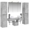 vidaXL Conjunto de M&oacute;veis para Banheiro 6 pcs Cinzento Cimento