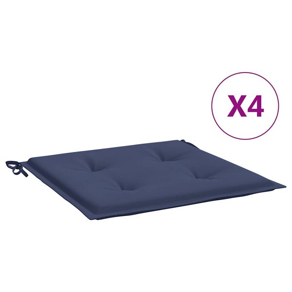 vidaXL Almofadões p/ sofá de paletes 4 pcs tecido oxford azul-marinho