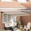 vidaXL Estrutura de Toldo Manual Bege 350 x 250 cm