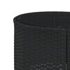 vidaXL Sof&aacute; de jardim com mesa e almofad&otilde;es semicircular vime PE preto