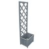 vidaXL Vaso com treli&ccedil;a 40x30x135 cm madeira de abeto maci&ccedil;a