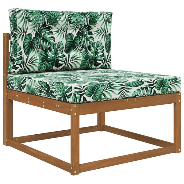 vidaXL Almofada para Sof&aacute; Externo 2 pcs Padr&atilde;o de Folhas Poli&eacute;ster