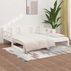 vidaXL Estrutura sof&aacute;-cama de puxar 2x(80x200) cm pinho maci&ccedil;o branco