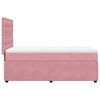 vidaXL Cama com molas/colch&atilde;o 90x200 cm veludo rosa