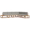 vidaXL Conjunto de Sof&aacute;s para Exterior 6 unid. Cinza Natural e Claro