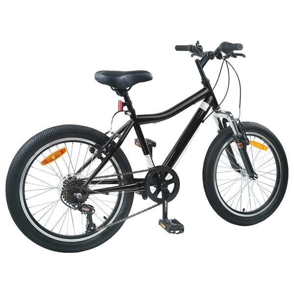 vidaXL Bicicleta Infantil 20 Polegadas 6-Speed para 6-11 Anos Preto