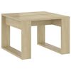 vidaXL Mesa de apoio 50x50x35 cm derivados de madeira carvalho sonoma