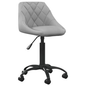 vidaXL Cadeira de escrit&oacute;rio veludo cinzento-claro