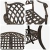 vidaXL Conjunto de Jantar para Jardim 5 pcs Bronze 90 x 90 x 75 cm