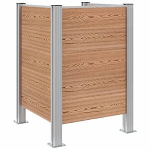 vidaXL Cerca para Ca&ccedil;amba de Lixo Castanho 85 x 85 x 115 cm