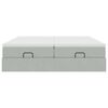 vidaXL Estrutura cama otomana colch&otilde;es 200x200cm veludo cinzento claro