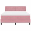vidaXL Cama Box com colch&atilde;o com cabeceira Rosa 200 x 140 cm Veludo