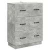 vidaXL Gabinete de Gavetas Cinzento Cimento 66 x 34,5 x 87 cm