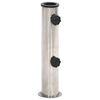 vidaXL Base de guarda-sol para poste de &Oslash;38/48 mm a&ccedil;o inox. prateado