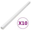 vidaXL Calhas para cabos 40x40 mm 10 m PVC