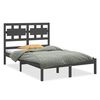 vidaXL Estrutura de cama 120x200 cm madeira maci&ccedil;a cinzento