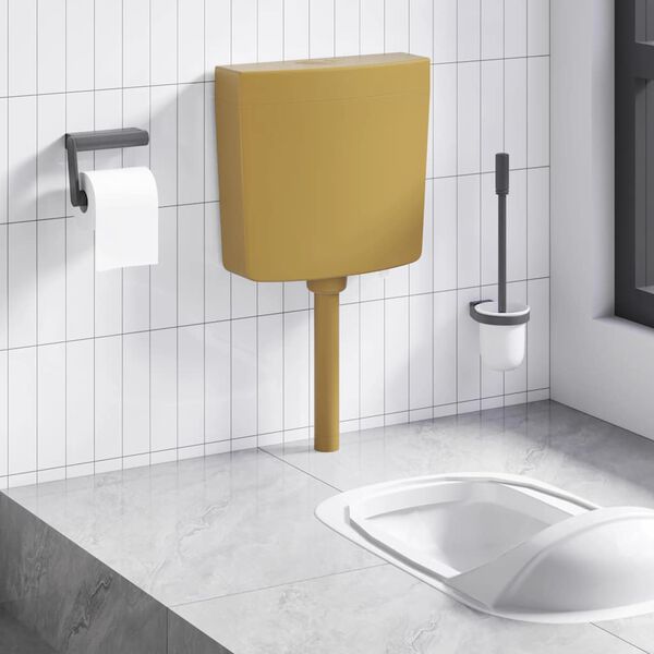 vidaXL Autoclismo de WC c/ entrada de água inferior 3/6L amarelo caril