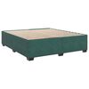 vidaXL Cama com molas/colch&atilde;o 200x200 cm veludo verde-escuro