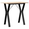 vidaXL Mesa de jantar estrutura em Y 80x50x75 cm pinho e a&ccedil;o
