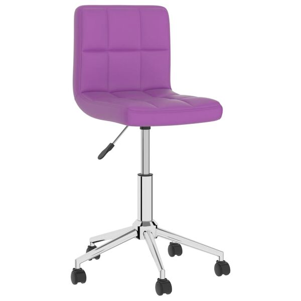vidaXL Cadeiras de jantar girat&oacute;rias 2 pcs couro artificial roxo