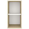 vidaXL Arm&aacute;rio de parede para TV 37x37x72 cm branco e carvalho sonoma