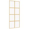 vidaXL Porta deslizante 90x205 cm vidro ESG/alum&iacute;nio dourado